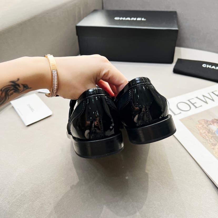 Chanel Women's Loafers Black For Women G39606 Y56272 94305