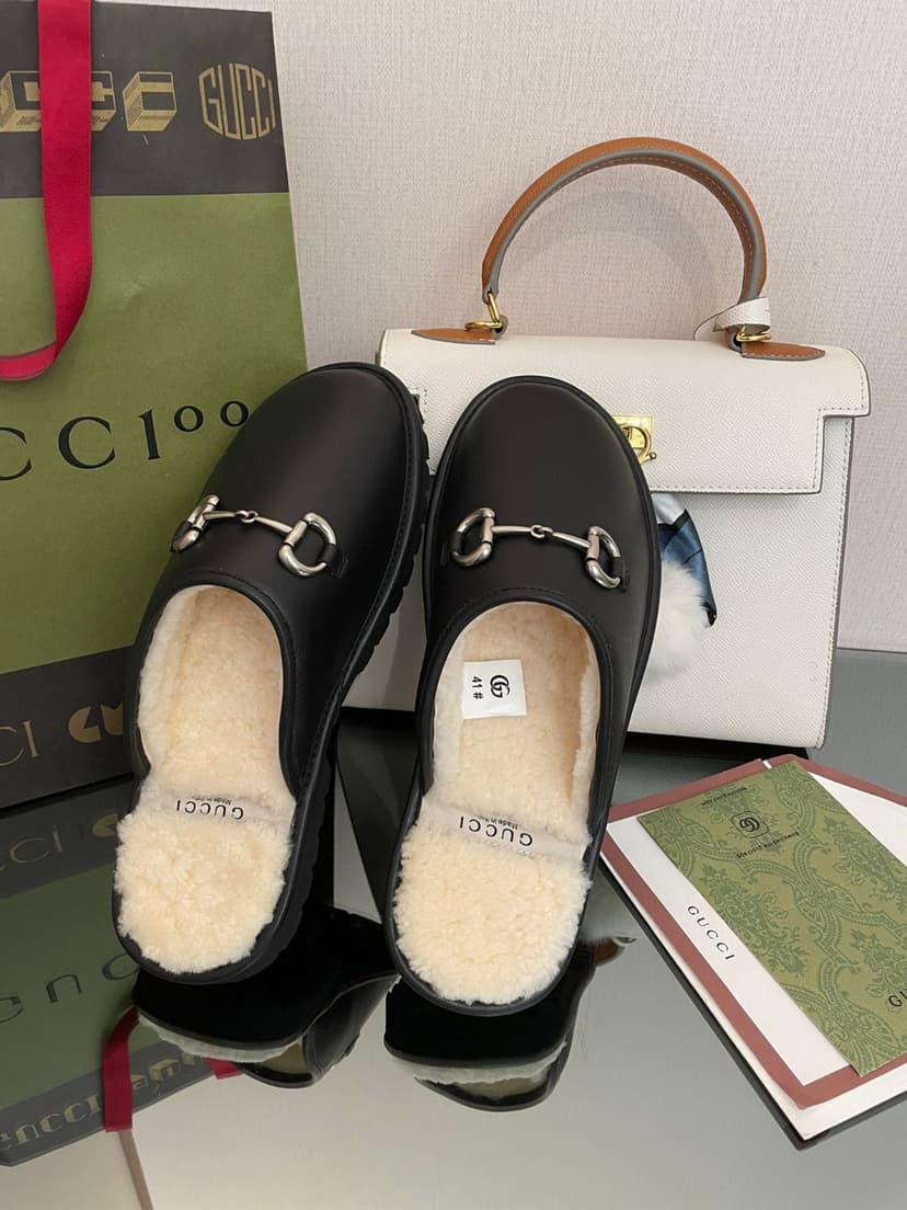 Gucci Elea Horsebit-Embellished Mules Black For Men