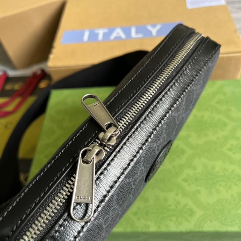 Gucci Shoulder Bag With Interlocking G Black GG Supreme Canvas For Women? 9.6in/24.5cm GG 703468 92THF 1000