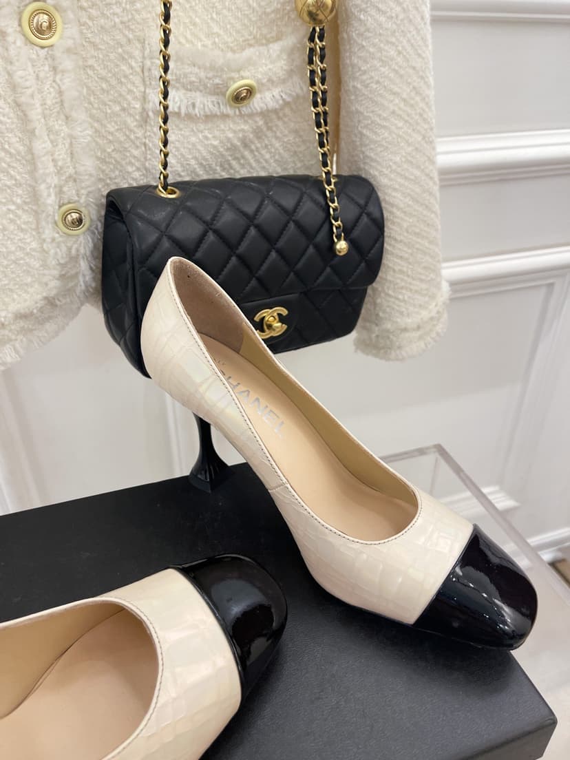 Chanel Women's Pump &amp; Grosgrain Beige For Women