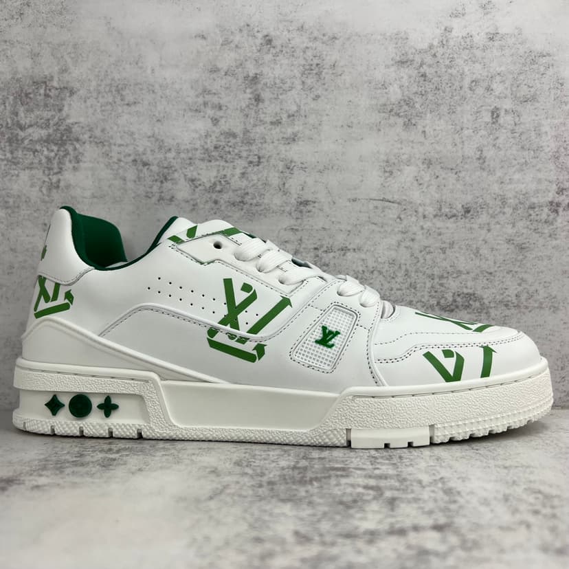 Louis Vuitton Women's LV Trainer Sneaker Green For Women LV 1AAGXF