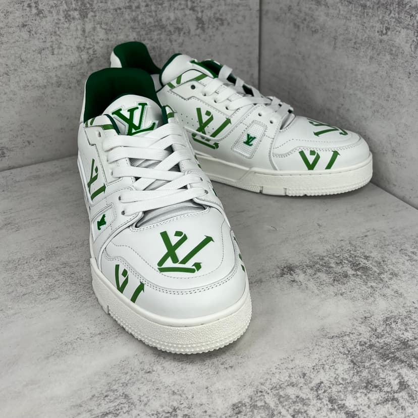 Louis Vuitton Women's LV Trainer Sneaker Green For Women LV 1AAGXF