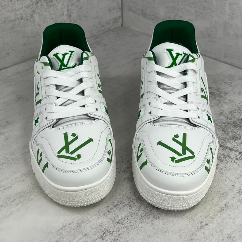 Louis Vuitton Women's LV Trainer Sneaker Green For Women LV 1AAGXF