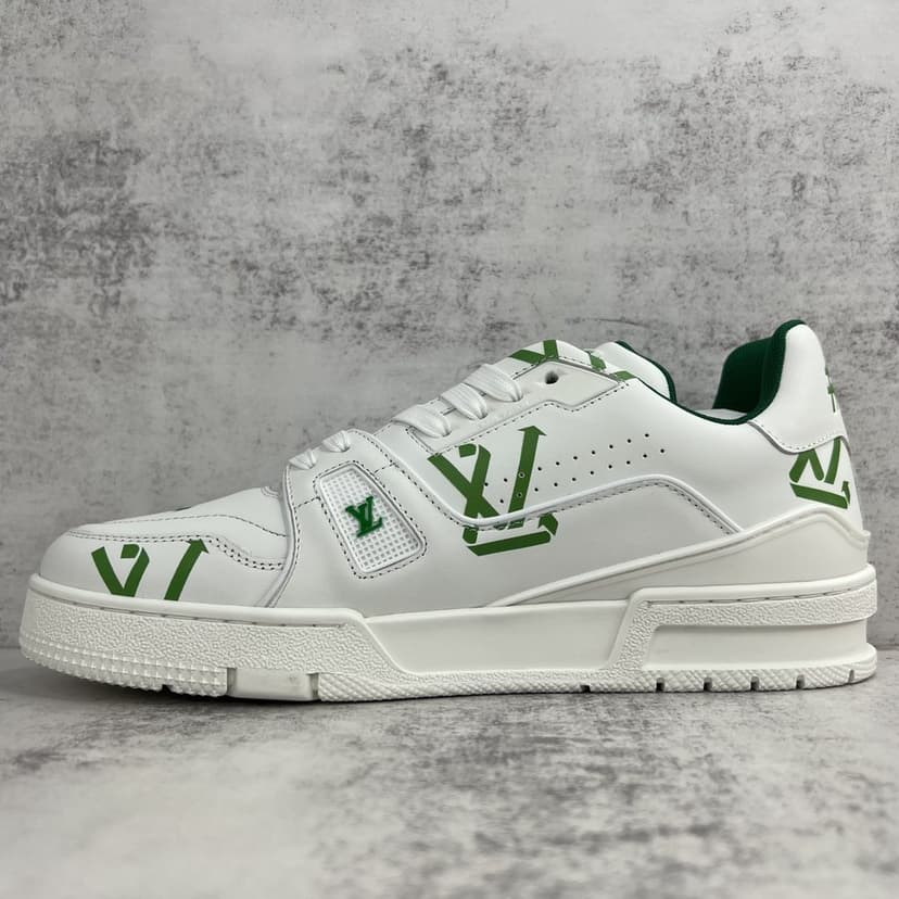 Louis Vuitton Women's LV Trainer Sneaker Green For Women LV 1AAGXF