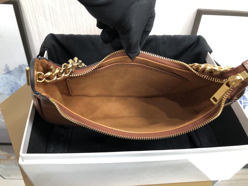 Celine Medium Ava Chain Brown For Women 10in/25cm 199583DGQ.04LU