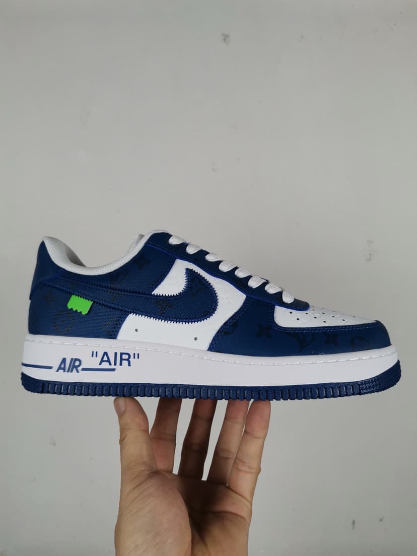  Nike Air Force 1 Low x Louis Vuitton Virgil Abloh 'White Blue' For Men