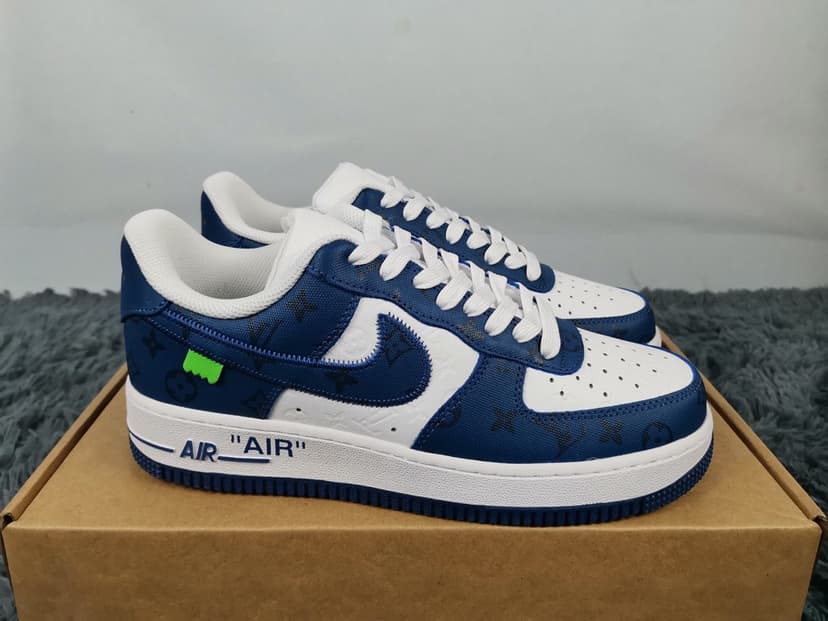  Nike Air Force 1 Low x Louis Vuitton Virgil Abloh 'White Blue' For Men
