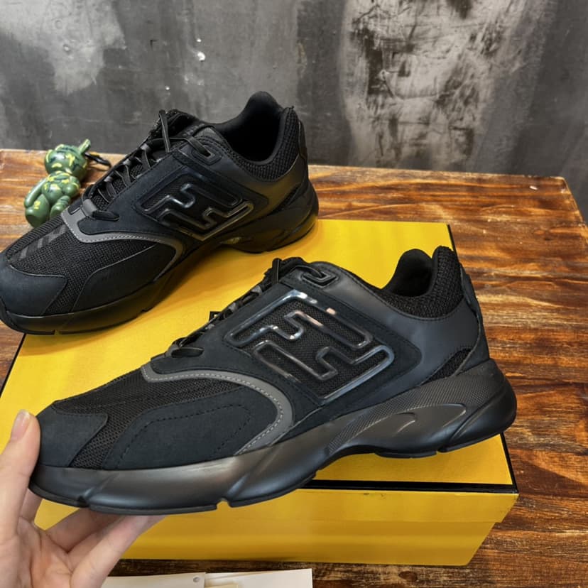 Fendi Nubuck Faster Black For Men