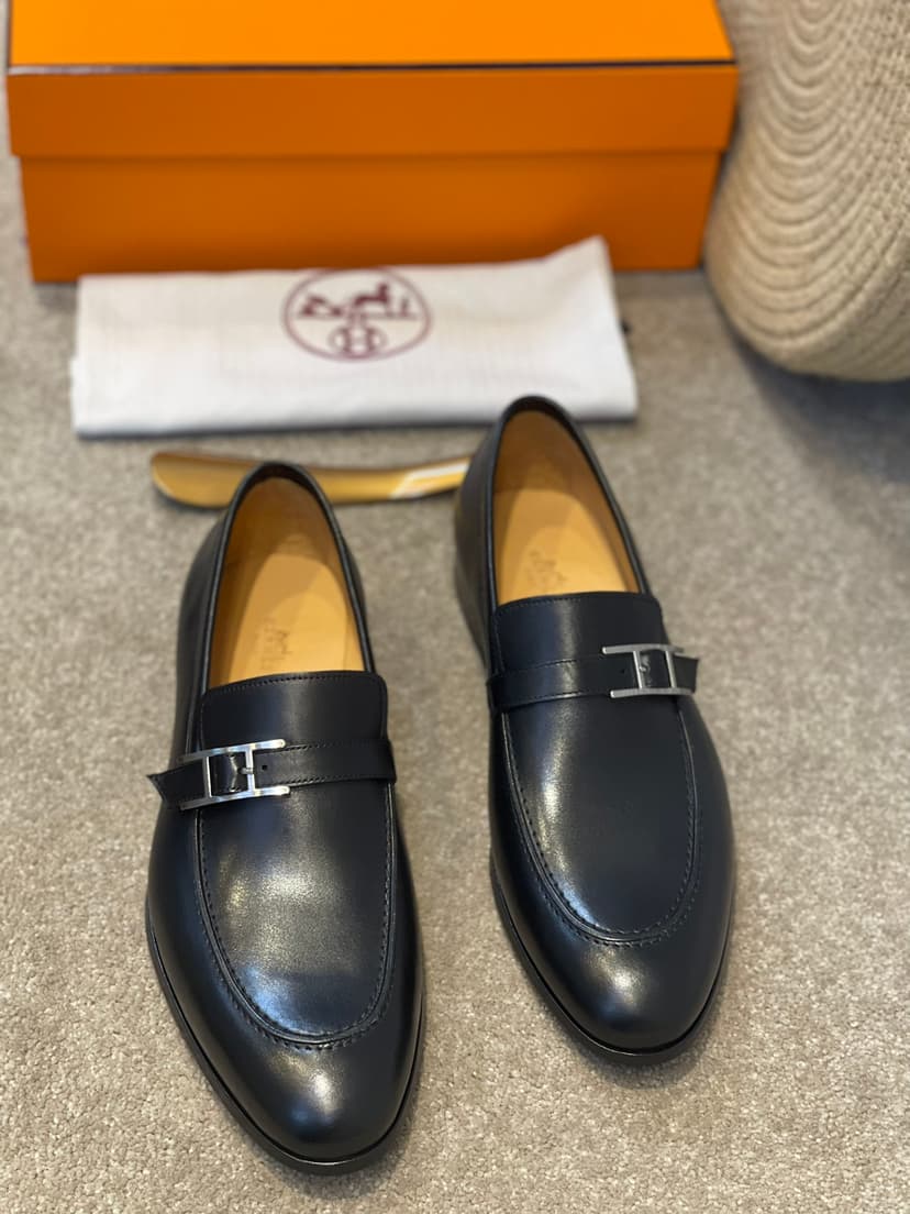Hermes Monterey Loafer Black For Men H171435ZH02395
