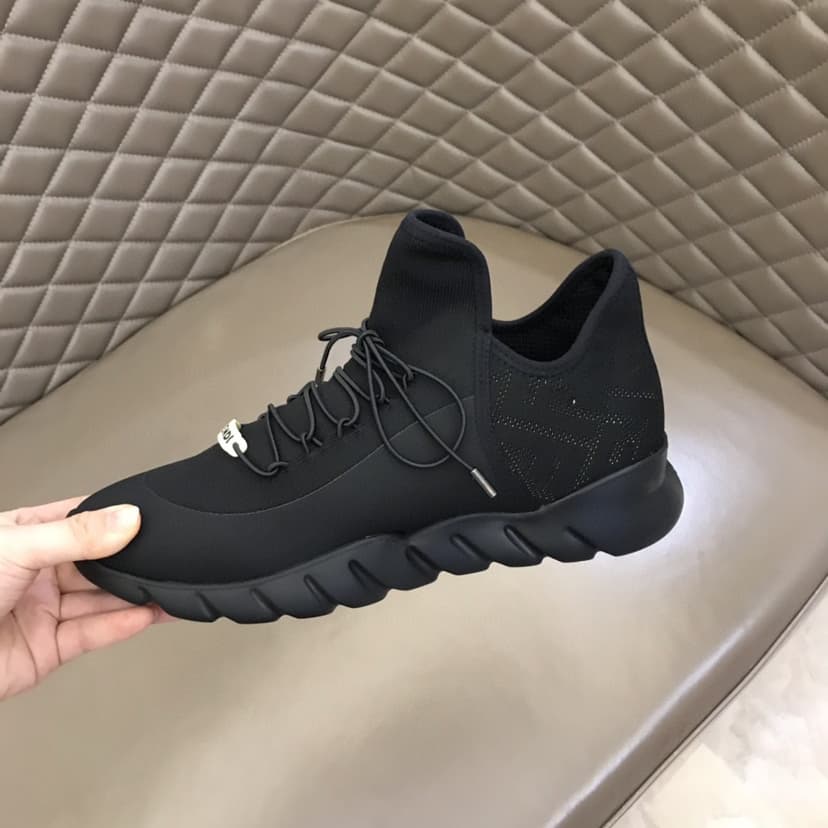 Fendi High Top Sneakers Black For Men