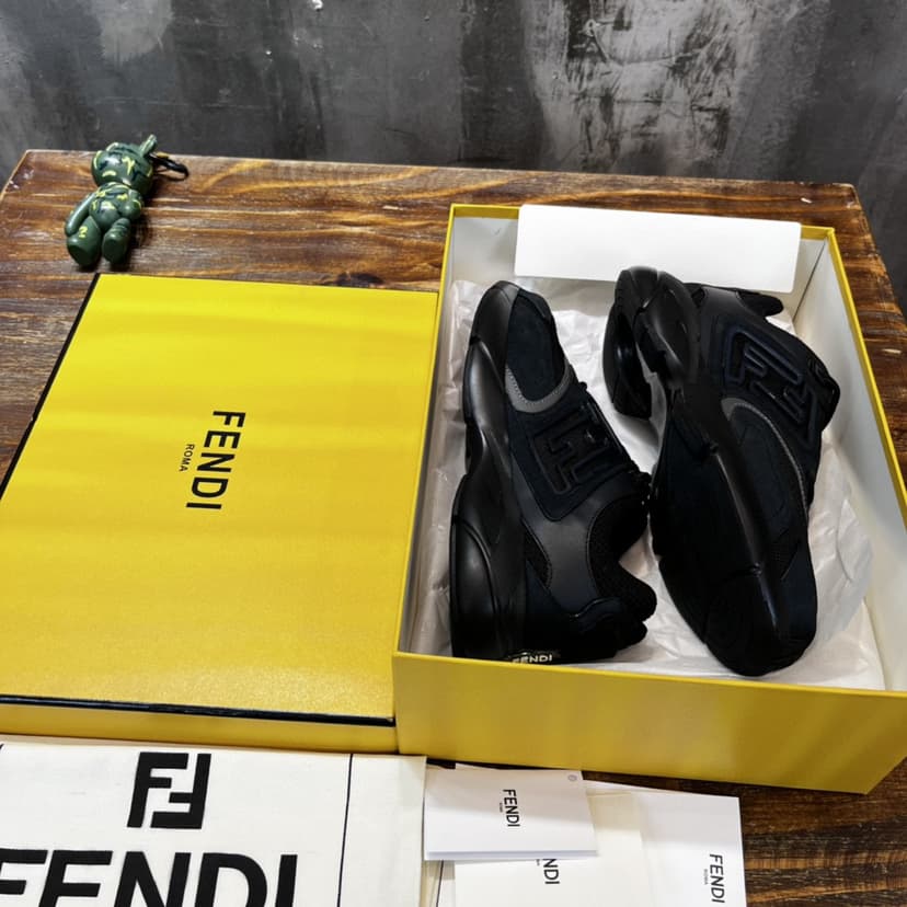 Fendi Nubuck Faster Black For Men