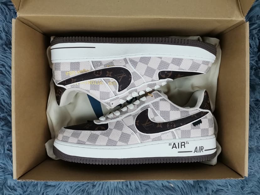 Nike x Louis Vuitton Air Force 1 Beige For Men