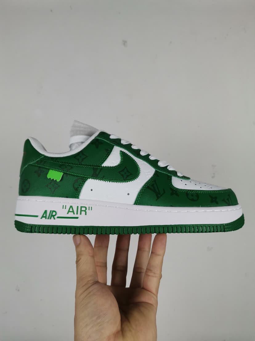  Nike Air Force 1 Low x Louis Vuitton Virgil Abloh 'White Green' For Men