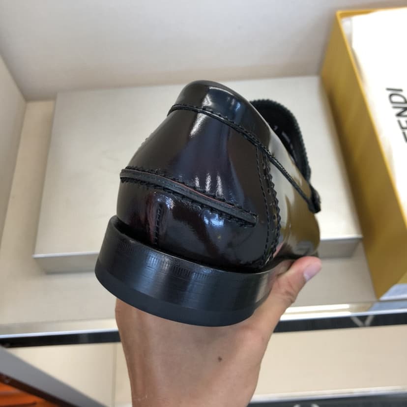 Fendi Force Black Loafers For Men