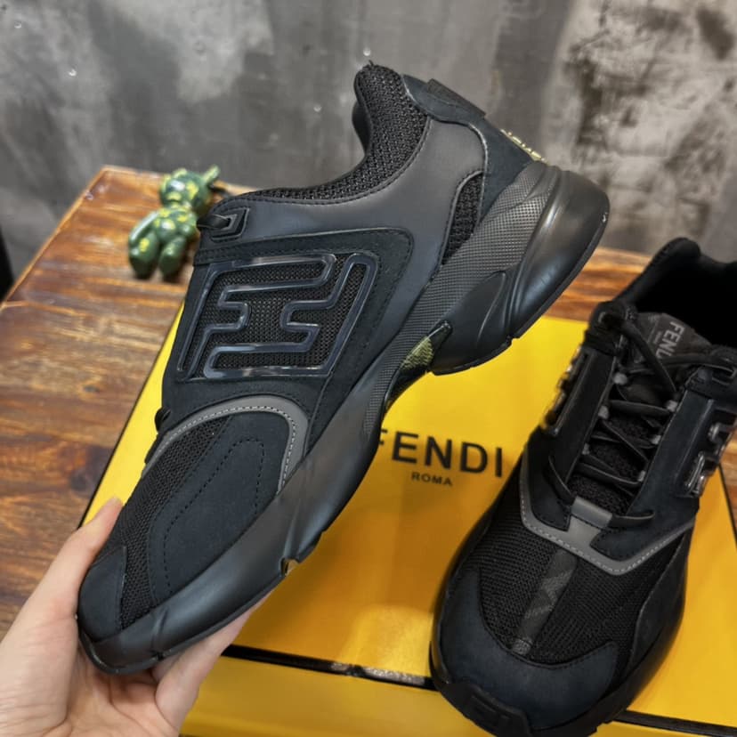 Fendi Nubuck Faster Black For Men