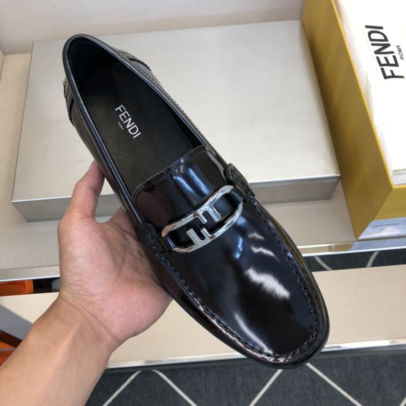 Fendi Force Black Loafers For Men