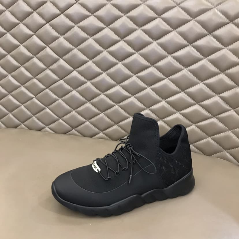 Fendi High Top Sneakers Black For Men