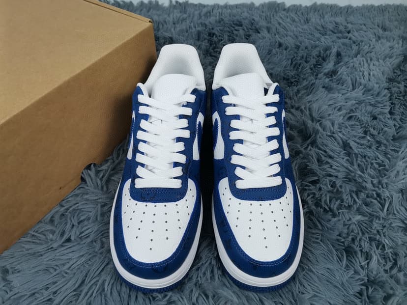  Nike Air Force 1 Low x Louis Vuitton Virgil Abloh 'White Blue' For Men