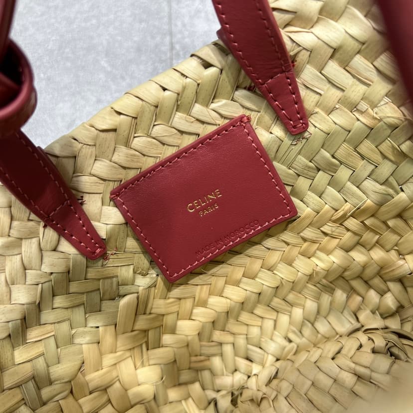 Celine Teen Triomphe Classic Pannier Tote Dark Pink For Women 8in/20cm