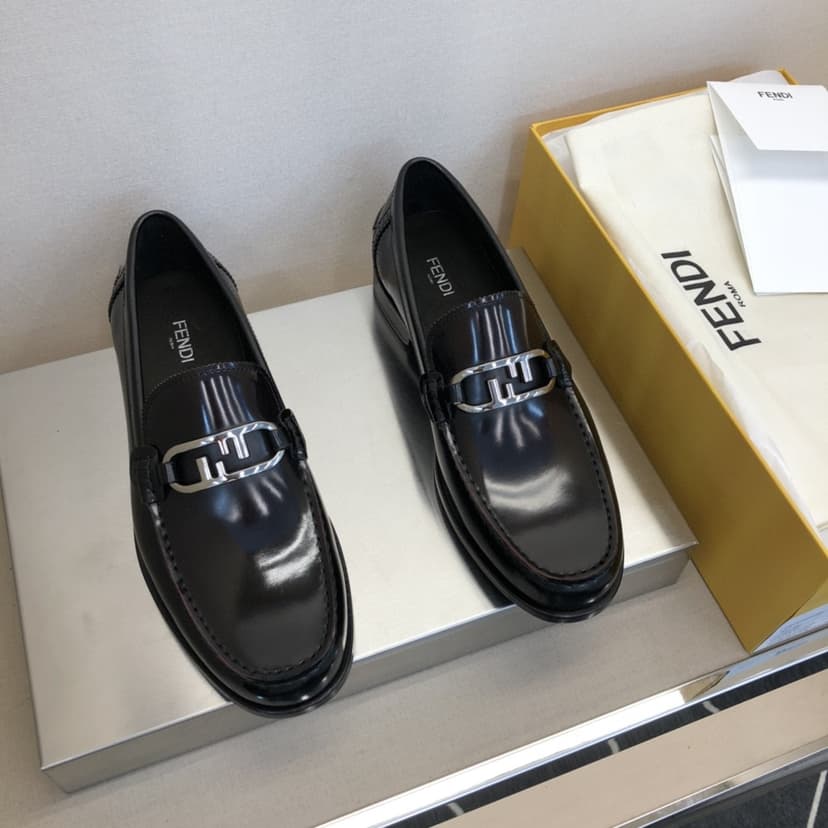 Fendi Force Black Loafers For Men