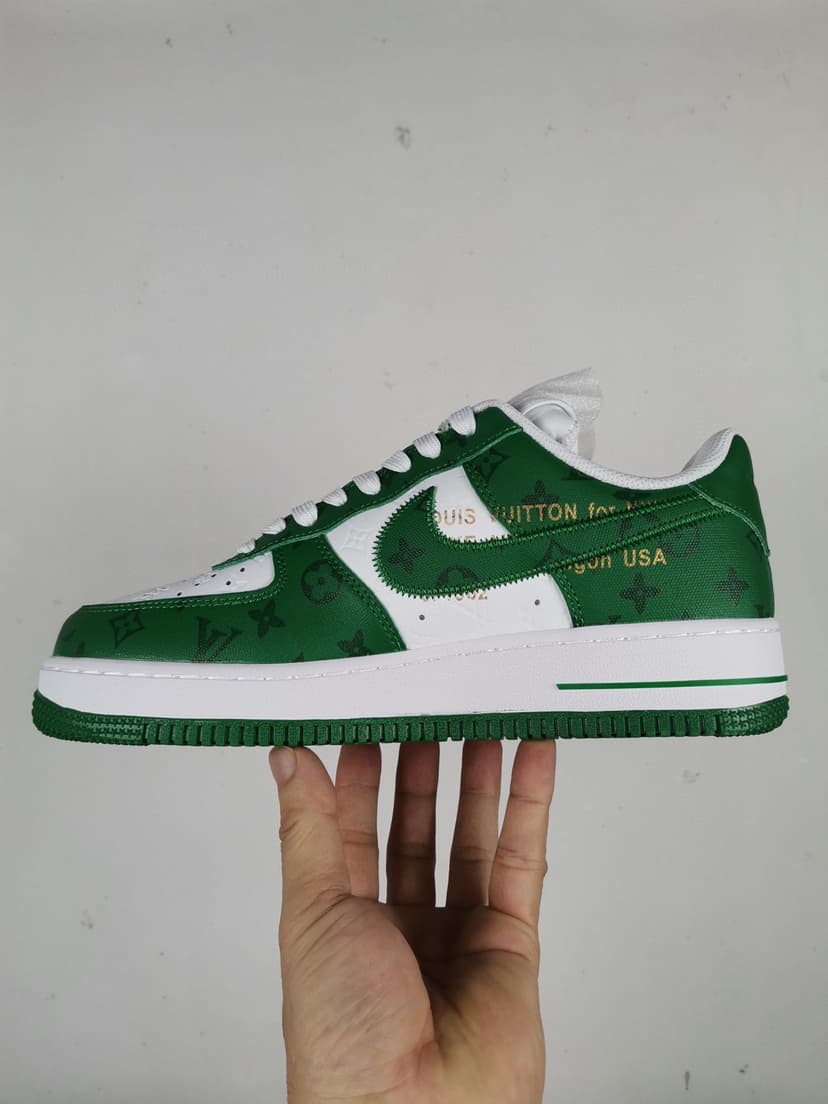  Nike Air Force 1 Low x Louis Vuitton Virgil Abloh 'White Green' For Men
