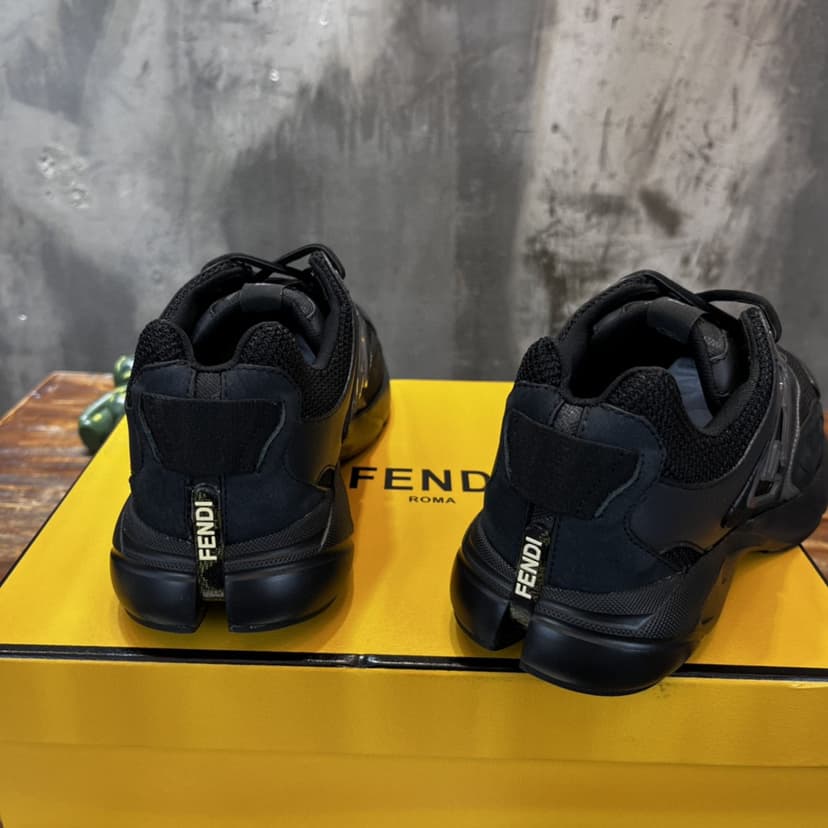 Fendi Nubuck Faster Black For Men