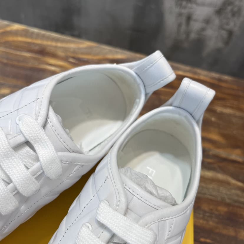 Fendi Force White Leather Sneakers For Men