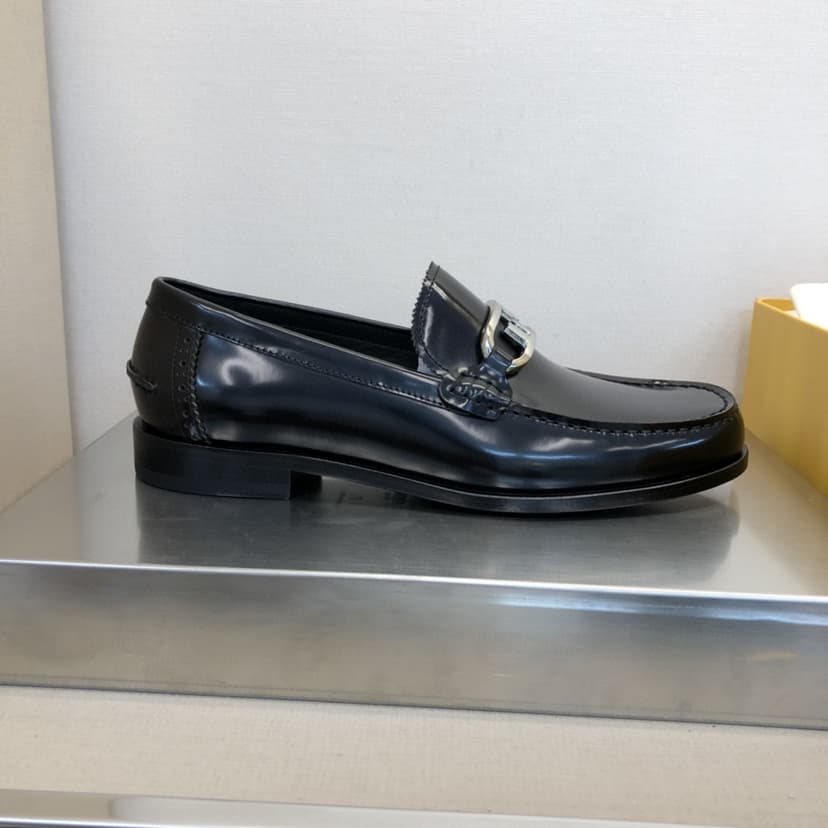 Fendi Force Black Loafers For Men
