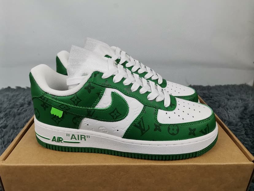 Nike Air Force 1 Low x Louis Vuitton Virgil Abloh 'White Green' For Men