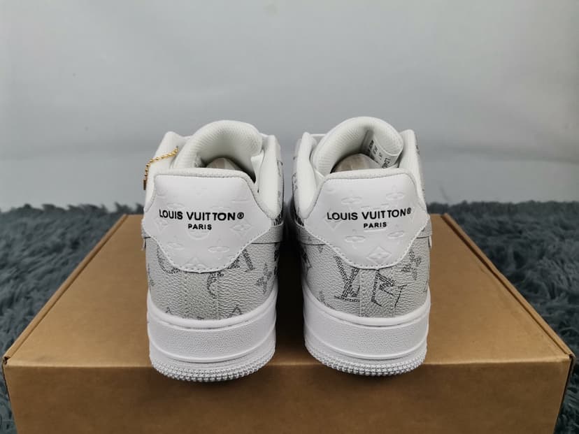  Nike Air Force 1 Low x Louis Vuitton Virgil Abloh 'White Grey' For Men 