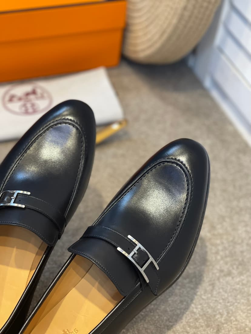 Hermes Monterey Loafer Black For Men H171435ZH02395