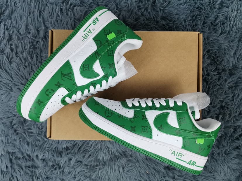 Nike Air Force 1 Low x Louis Vuitton Virgil Abloh 'White Green' For Men
