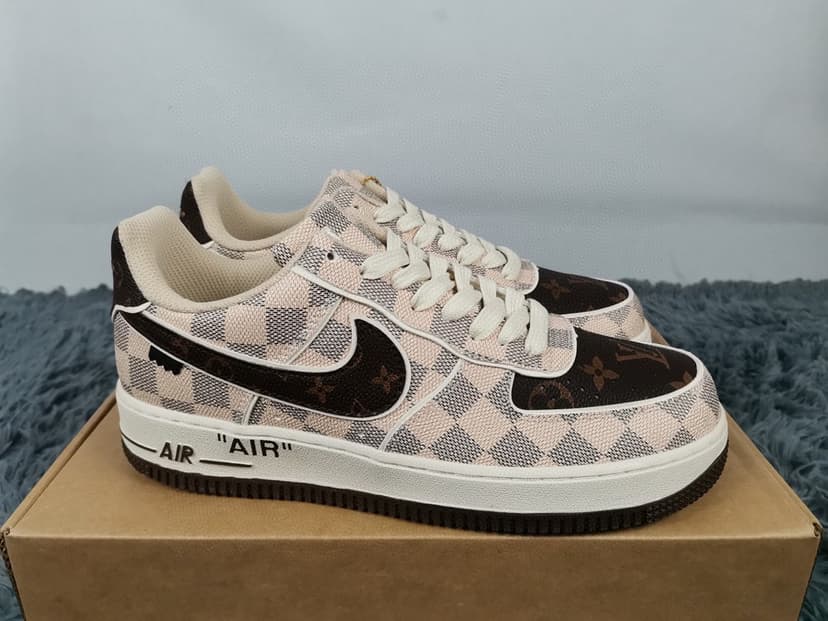 Nike x Louis Vuitton Air Force 1 Beige For Men