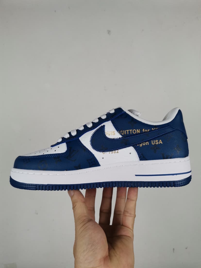  Nike Air Force 1 Low x Louis Vuitton Virgil Abloh 'White Blue' For Men