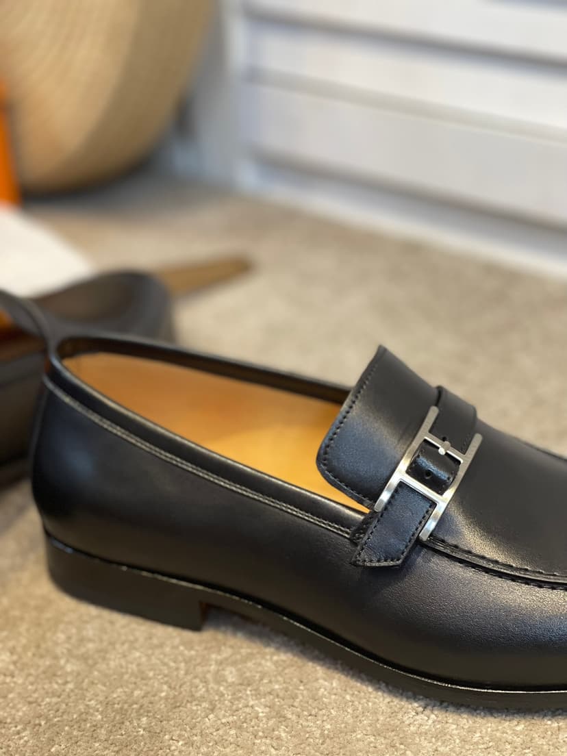 Hermes Monterey Loafer Black For Men H171435ZH02395