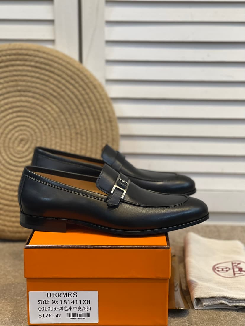 Hermes Monterey Loafer Black For Men H171435ZH02395