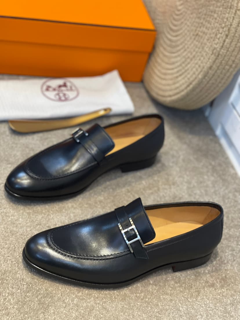 Hermes Monterey Loafer Black For Men H171435ZH02395
