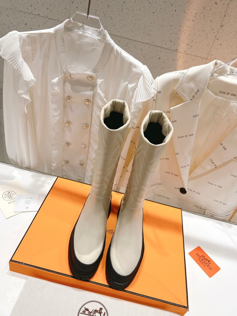 Hermes Fuji Boot White For Women H222048Z F8360