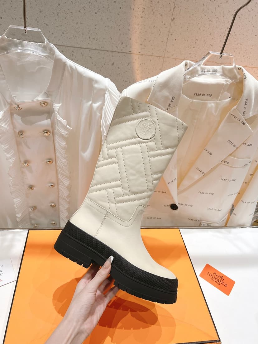 Hermes Fuji Boot White For Women H222048Z F8360