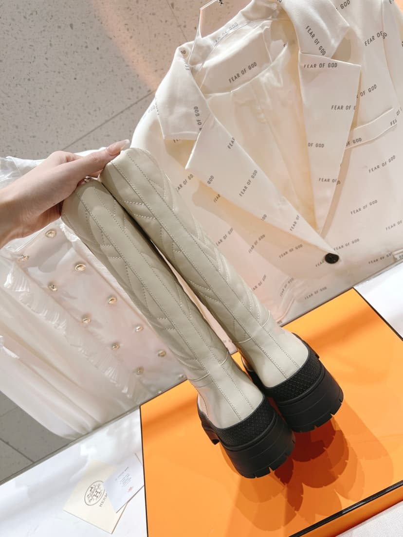 Hermes Fuji Boot White For Women H222048Z F8360