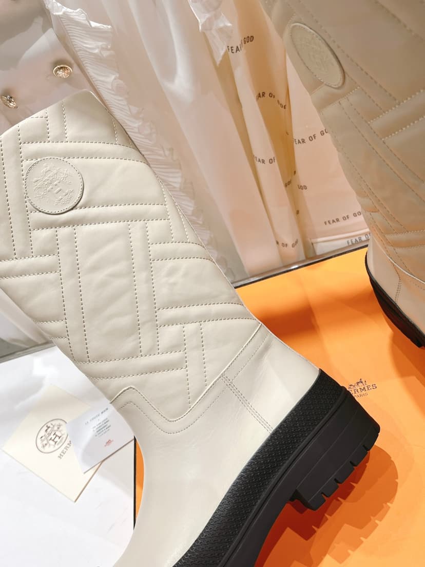 Hermes Fuji Boot White For Women H222048Z F8360