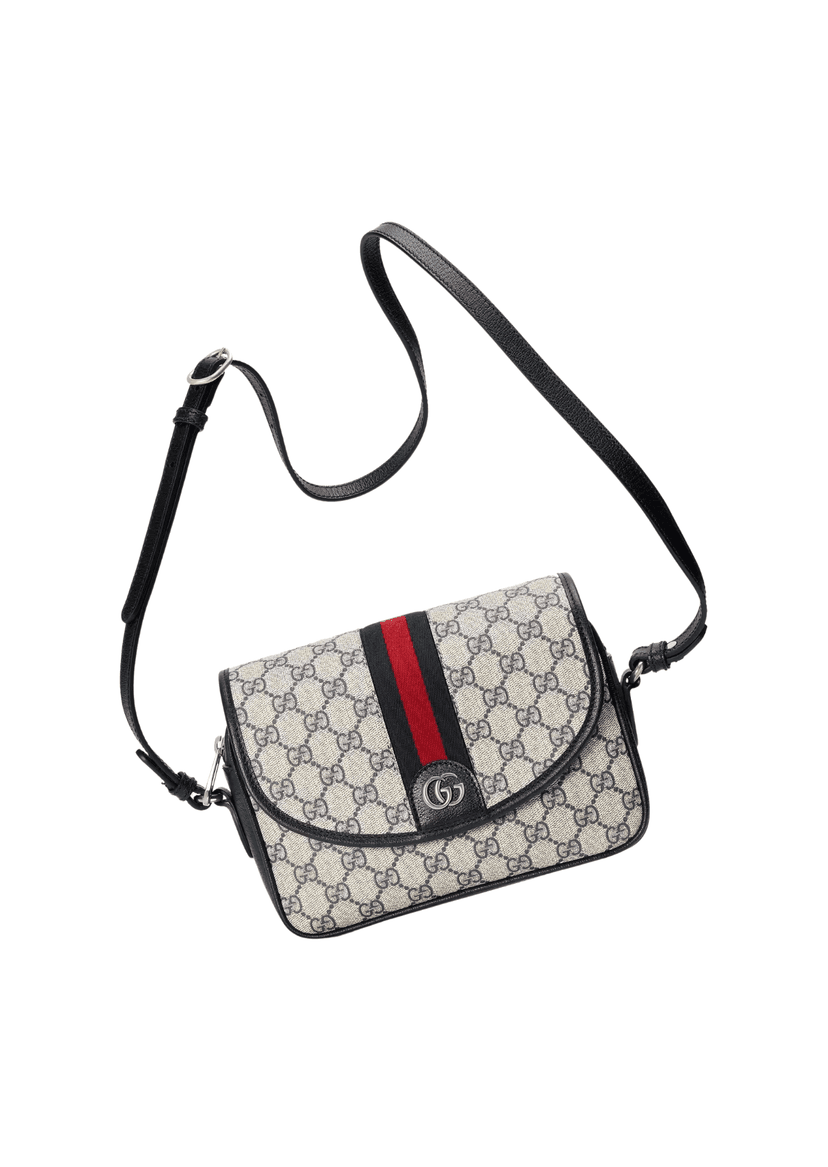 Gucci Ophidia GG Small Shoulder Bag Dark Blue/Beige For Women, Women's Bags 9.1in/23cm GG
