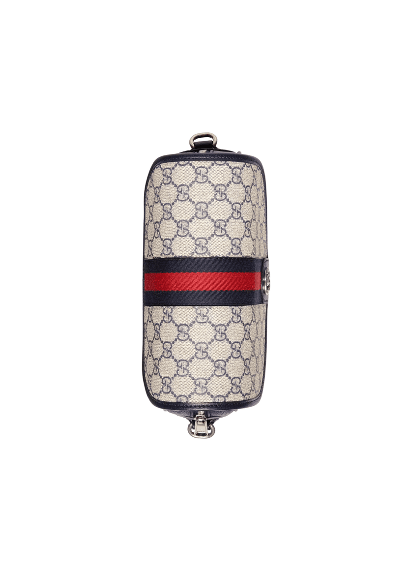 Gucci Ophidia GG Small Shoulder Bag Dark Blue/Beige For Women, Women's Bags 9.1in/23cm GG