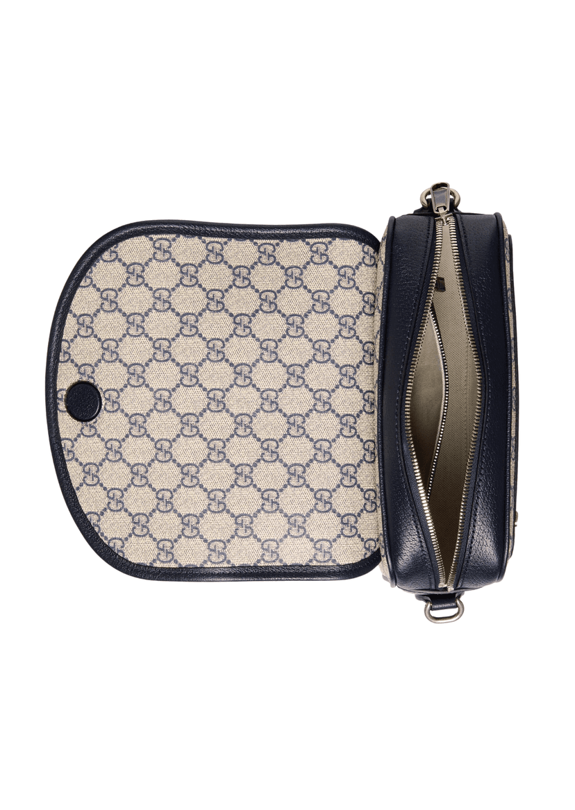 Gucci Ophidia GG Small Shoulder Bag Dark Blue/Beige For Women, Women's Bags 9.1in/23cm GG