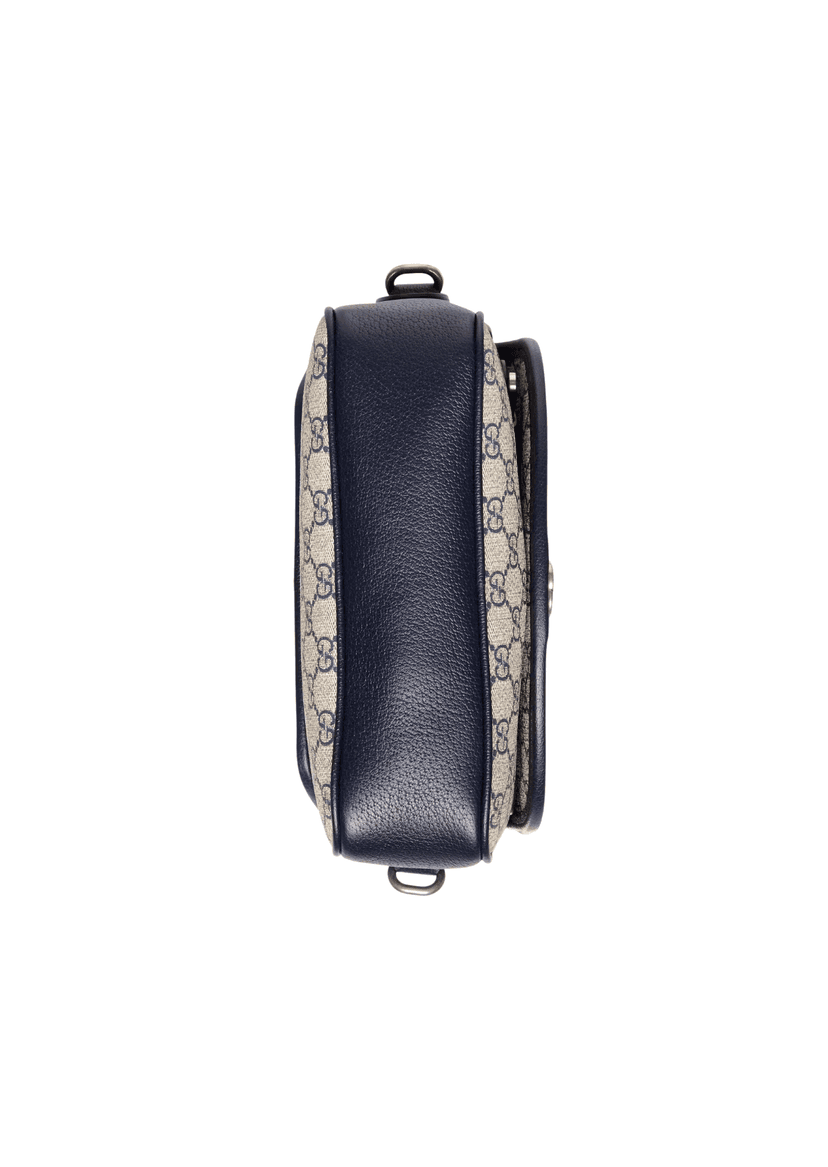 Gucci Ophidia GG Small Shoulder Bag Dark Blue/Beige For Women, Women's Bags 9.1in/23cm GG